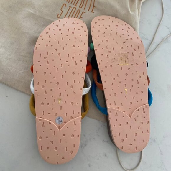 NEW: Charlotte Stone - Gloria Suede Slip-On Sandal - 7 - Picture 2 of 3